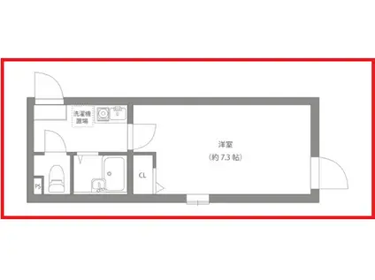 ブルーム(1K/1階)の間取り写真