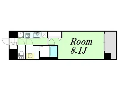 ジュネス新大阪レジデンス(1K/9階)の間取り写真