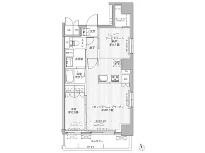 レジェンダリーコート赤羽アネックス(1SLDK/10階)の間取り写真