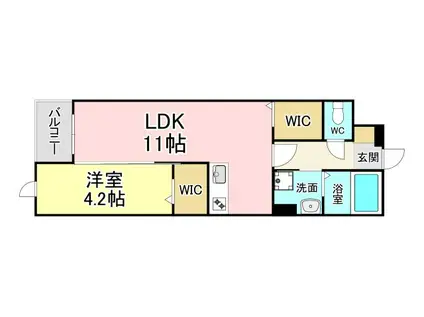 ルナベル(1LDK/2階)の間取り写真