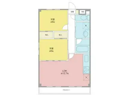 セピアハイツ(2LDK/1階)の間取り写真