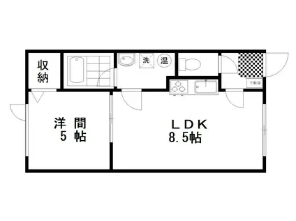 アーバンボヌール(1LDK/1階)の間取り写真