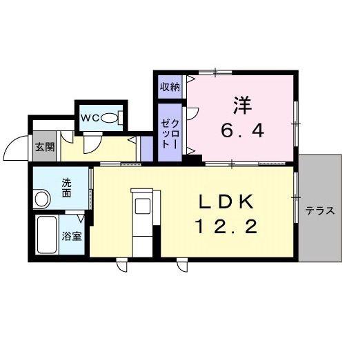 エターナルメゾン(1LDK/1階)の間取り写真