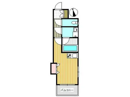 ラ・トゥール西横浜(ワンルーム/4階)の間取り写真