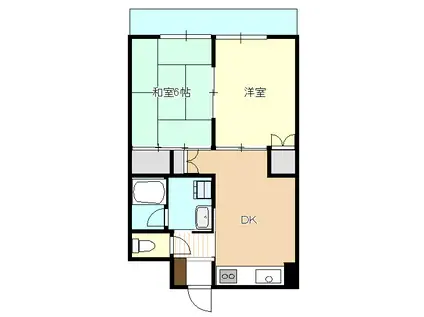 ケイアイビル(2DK/3階)の間取り写真