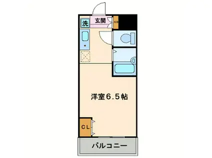 キャッスル北沢新大阪(1K/9階)の間取り写真