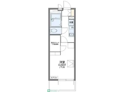 レオパレスソレイユ日比野(1K/3階)の間取り写真