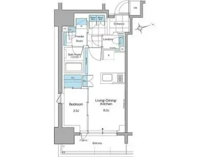 ルフォンプログレ本郷三丁目(1LDK/9階)の間取り写真