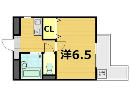 サンシーガルIII(1K/3階)の間取り写真