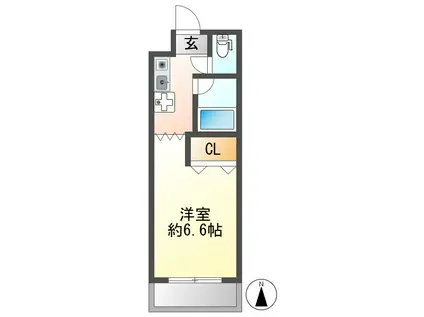 PRUSTA長良(1K/3階)の間取り写真