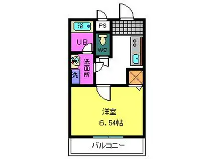 COZY HOUSE GUMINOKI(1K/2階)の間取り写真