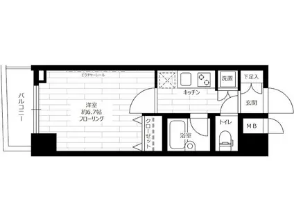 ステージファースト三軒茶屋II(1K/2階)の間取り写真