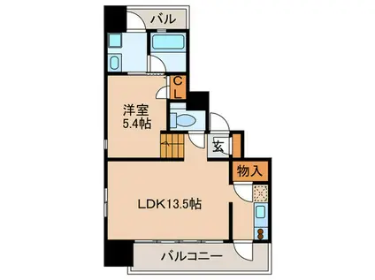 VISCONTI (1LDK/2階)の間取り写真