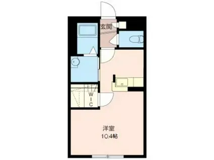 フラットフィールド(ワンルーム/2階)の間取り写真