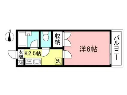 ハイツ リバーサイド(1K/1階)の間取り写真