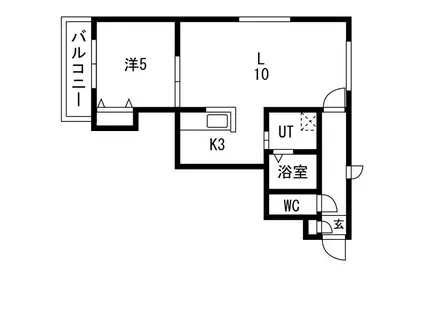 プレシャス5番館(1LDK/1階)の間取り写真