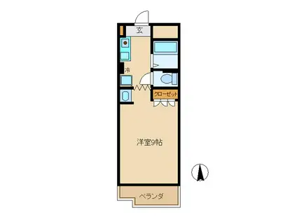 ラ・セゾン藤沼II(1K/3階)の間取り写真