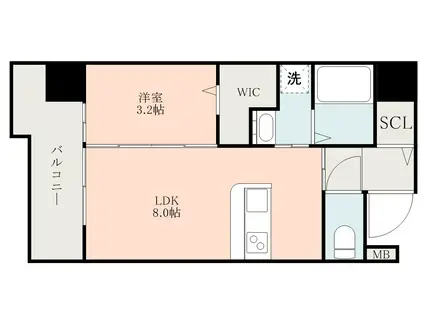 CLARE GRACE鴨池(1LDK/7階)の間取り写真