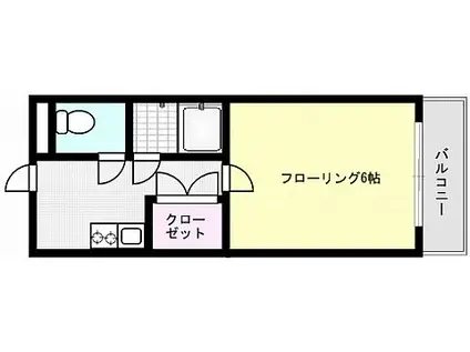 メゾン青木(1K/2階)の間取り写真