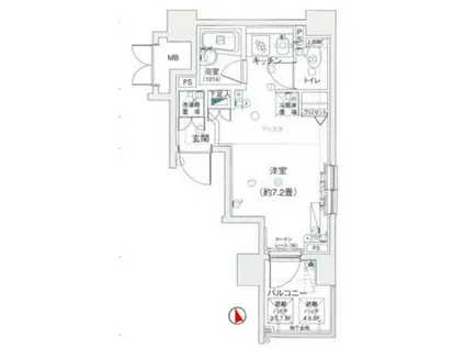 グラントゥルース大森(ワンルーム/5階)の間取り写真