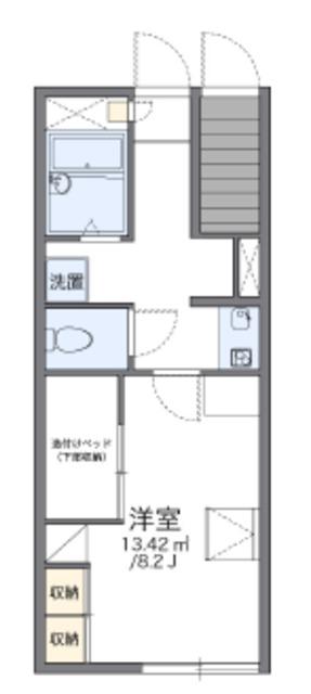 レオパレス北八王子A(1K/1階)の間取り写真