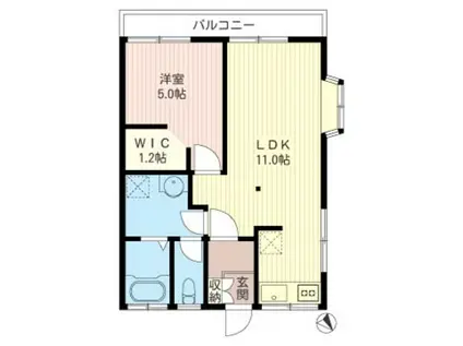 T-NET メゾンボワ小山(1LDK/1階)の間取り写真