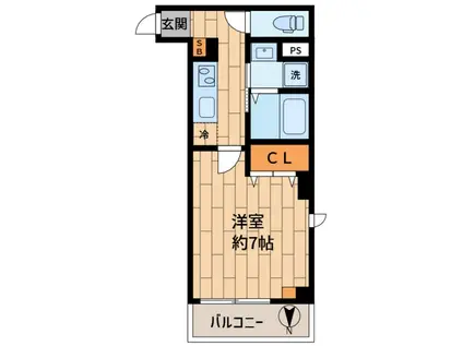 サニーステージ(1K/5階)の間取り写真