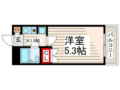 メゾン・ソレーユ(1K/3階)の間取り写真