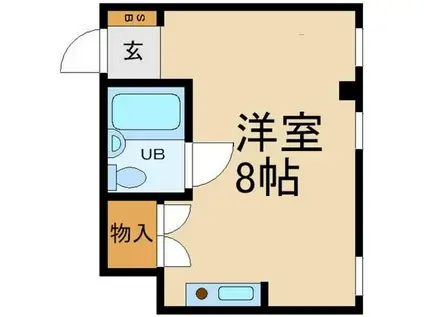 大和ヒューマンハイツ点野A(ワンルーム/1階)の間取り写真