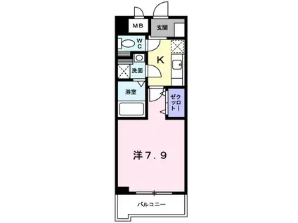 フラワーヒルズ(1K/2階)の間取り写真
