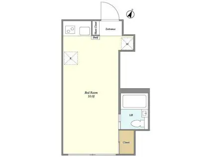 EST LARGO SHIBUYA エストラルゴ渋谷(ワンルーム/3階)の間取り写真