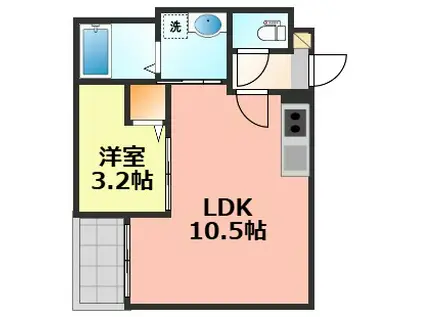 JACK SHIKATAI(1LDK/1階)の間取り写真