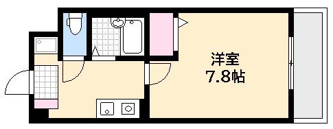 JRBハイツ横川(1K/2階)の間取り写真