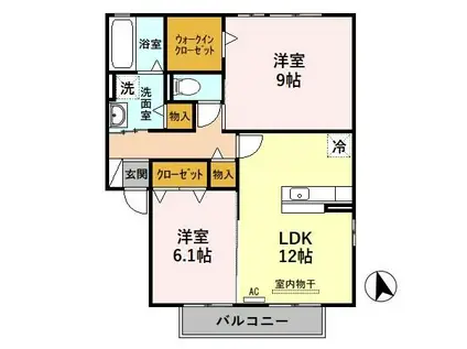 エミネンス・ブリエ(2LDK/2階)の間取り写真