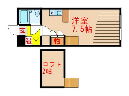 ピュア中丸(ワンルーム/1階)の間取り写真