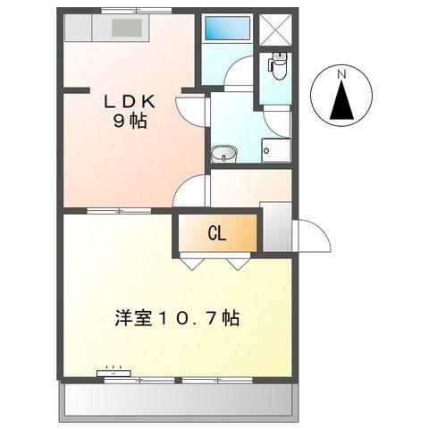 コーポ吉美(1LDK/2階)の間取り写真