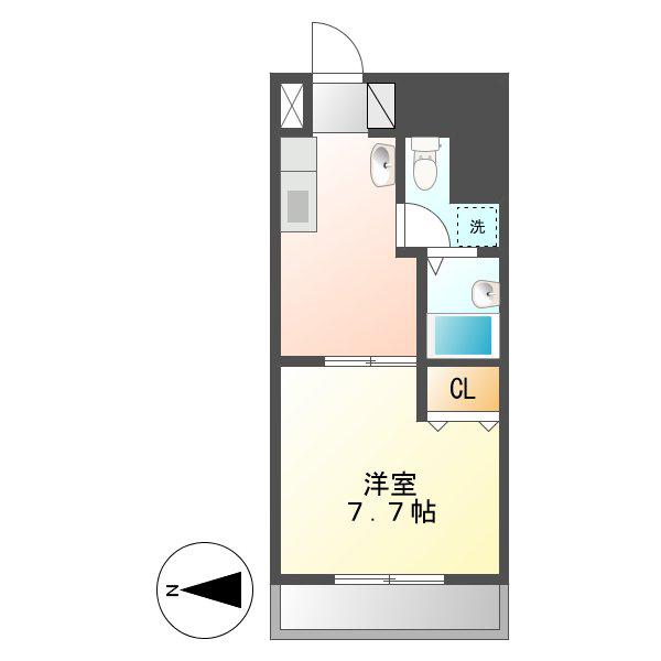 TSDREAM名駅(1K/5階)の間取り写真