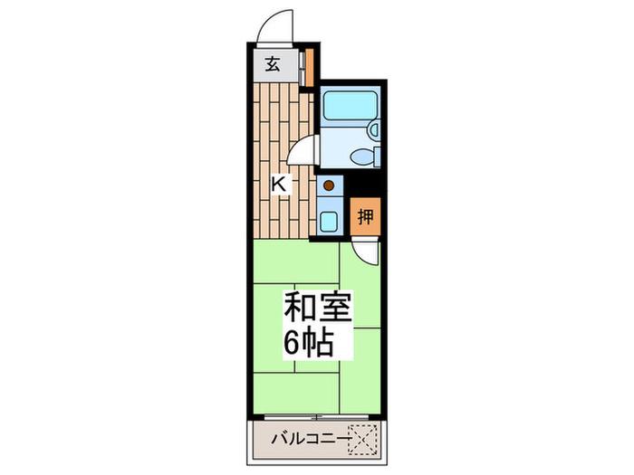 レスポワール(1K/2階)の間取り写真