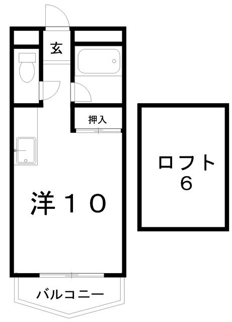 ピュア高須新町(ワンルーム/4階)の間取り写真