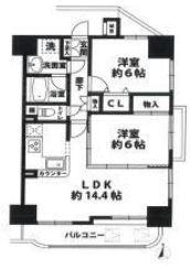 グレイス代官山(2LDK/8階)の間取り写真