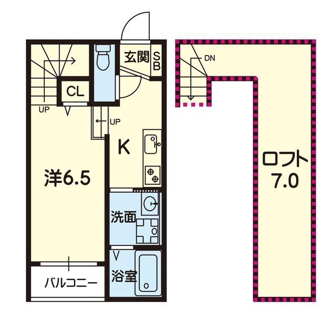 アドバンスKASHIMA(1K/1階)の間取り写真
