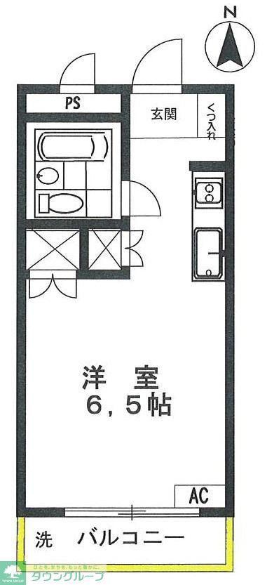 パイオニアヴィーナス(ワンルーム/4階)の間取り写真