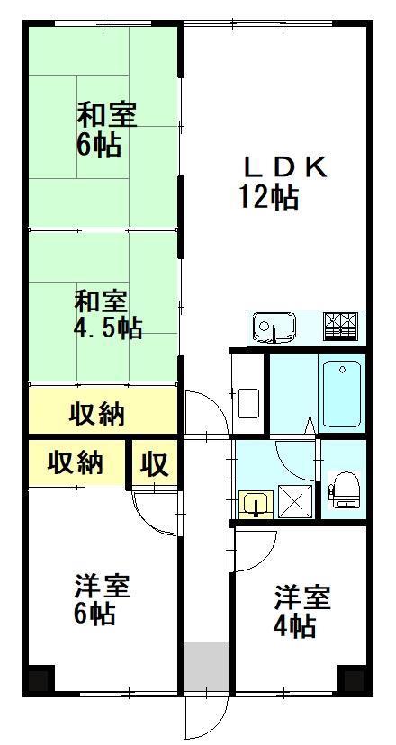 MAC弘前コート(4LDK/3階)の間取り写真