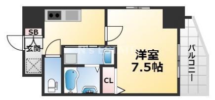 メインステージ須磨(1K/9階)の間取り写真
