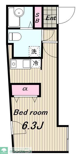 RESIDENCE東中野(ワンルーム/3階)の間取り写真