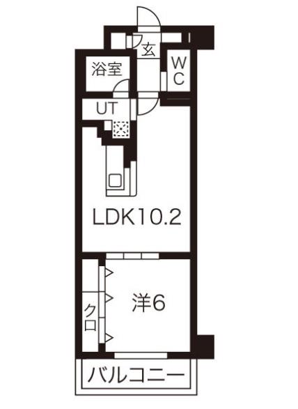 STANZA神村(1LDK/3階)の間取り写真