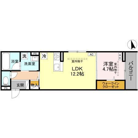 エルミネット(1LDK/3階)の間取り写真