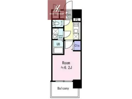 エスリード大阪イーストエッジ(1K/2階)の間取り写真