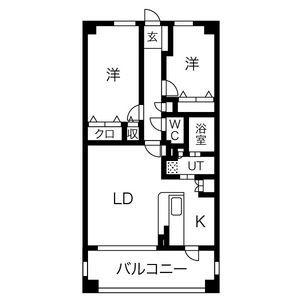 プレディアスタイル千種北(2LDK/2階)の間取り写真