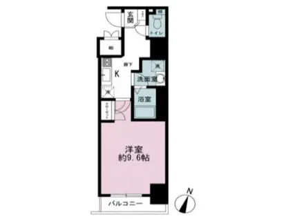 メインステージカテリーナ恵比寿駅前(1K/3階)の間取り写真